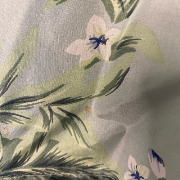 Mens Silk Traders Green Floral Hawaiian Short Sleeve Button Up Silk Shirt Large - Picture 5 of 8